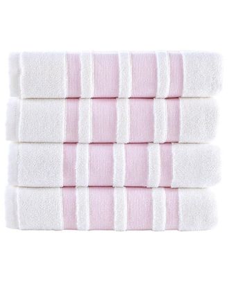 Brooks Brothers Contrast Border 4Pc Hand Towels