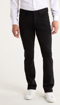 Emporio Armani Flat Front Pants in Solid Black at Nordstrom Rack, Size 30