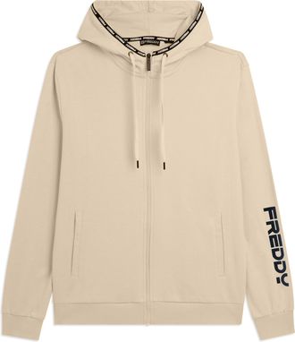 Freddy Felpa con cappuccio e zip in cotone interlock