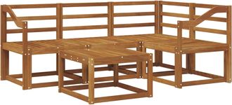 vidaXL Conjunto De Sof&aacute;s De Exterior 5 Uds. Natural Vidaxl