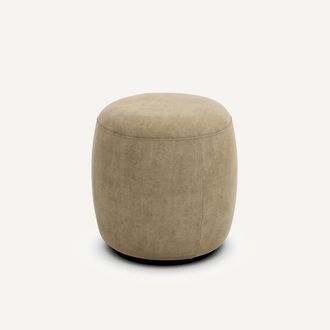 AM.PM Poef van stonewashed fluweel, Rosebury, ontwerp Emmanuel Gallina