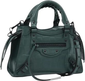 Balenciaga Pre-owned Hand Bag - Dames - Vintage Handtas - Groen - ONE Size - Leer - Vintage