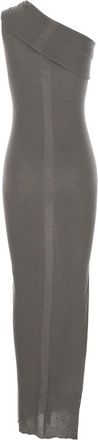Rick Owens Womens Long Dress Athena Grey Wool