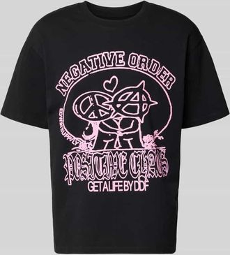 Edwin T-Shirt mit Motiv-Print Modell POSITIVE CHAOS in Black, Gr&ouml;&szlig;e XXL