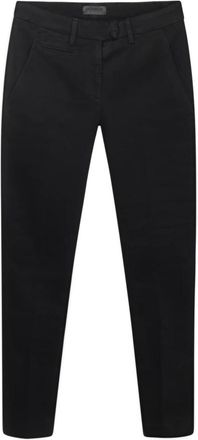 Dondup Perfect Chinos - Dames - Chinos - Zwart - W28 - Katoen - Broeken
