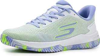 Skechers Womens Pickleball Viper Court Pro 2.0 Sneaker, White/Purple, 5.5