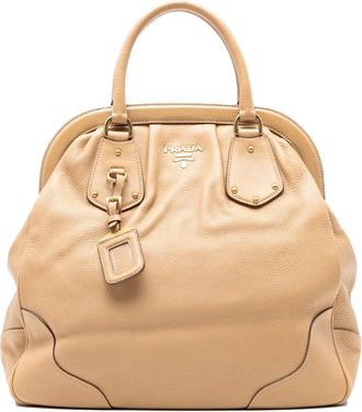 Prada 2000-2013 Cervo Antik Frame handbag - Bruin