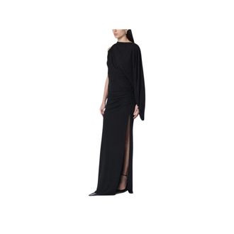 Andamane Selene Draped One-Shoulder Gown - Dames - Jurken - Zwart - Maat: S Poliester