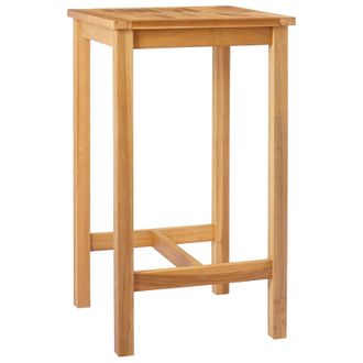 vidaXL Mesa De Bar Natural 60 X 60 X 105 Cm Teak S&oacute;lido Vidaxl