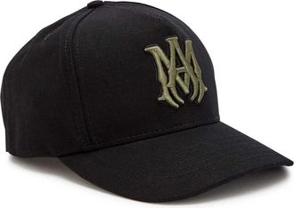 Amiri MA Logo-embroidered Canvas cap - Black - One Size
