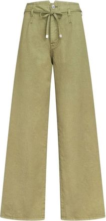 Etro Wijde Jeans - Dames - Loose Fit Jeans - Groen - W28 - Katoen - Jeans