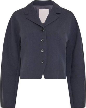 Moss Copenhagen Lauretta Jacket - Dames - Jassen - Blauw - Maat: S Wol