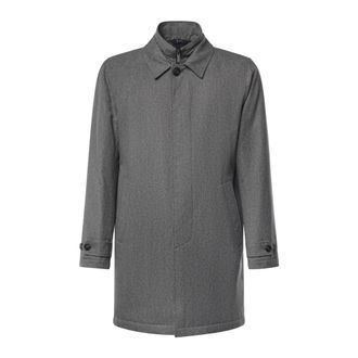 Fay Morning Coat - Heren - Mantels - Grijs - Maat: S Zijde