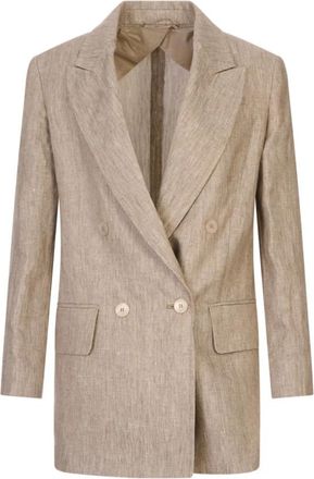 Max Mara Olimpia Blazer - Dames - Blazers - Bruin - XS - Katoen - Jassen