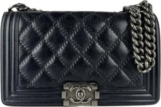 Chanel Pre-owned Vintage Schoudertas - Dames - Vintage Schoudertas - Zwart - ONE Size - Leer - Vintage