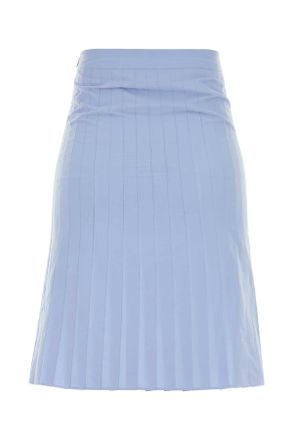 Maison Margiela Womens Powder Blue Cotton Skirt Blu Exterior: Gonne