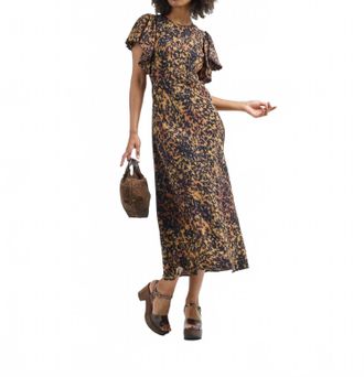 Ulla Johnson Blithe Flutter Sleeve Dress In Atla