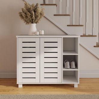 GFW Bodie 2 Door 3 Shelf Shoe Cabinet in White