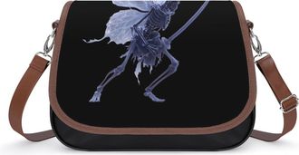 Generic Skeleton Butterfly Hold Sword Womens Crossbody Bag Fashion Shoulder Handbags Message Tote Bag with Adjustable Strap