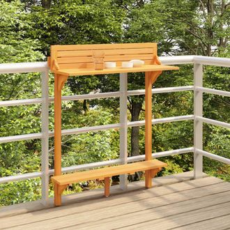 vidaXL Mesa Alta De Balc&oacute;n De Madera Maciza De Acacia 90x37x122,5 Cm Vidaxl