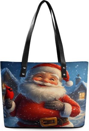 Generic Christmas Santa Red Cardinal Tote Bags for Women Cute Shoulder Purses Handbags
