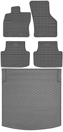 OEM Seat Leon Iv St Kombi Desde 03.2020 Set - Alfombrillas De Goma Para Coche + Alfombrilla Para Maletero