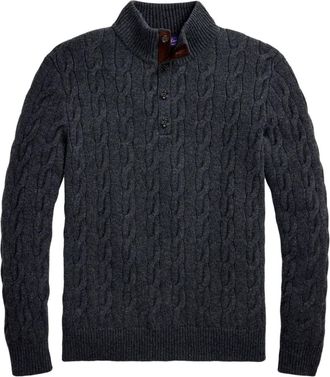 Ralph Lauren Purple Label cable-knit sweater - men - Lambskin/Cashmere - L - Grey