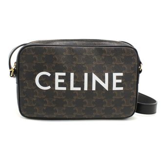 Celine Brown Pvc Leather Messenger Bag Shoulder Bag (Pre-Owned)