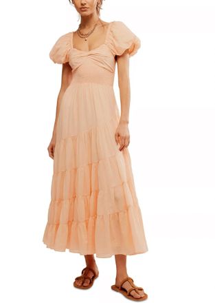 Free People Sundrenched Maxi Dress In Almost Apricot