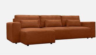 Sweeek Sof&aacute; Cama Esquinero Convertible De Pana Fina, 5 Plazas