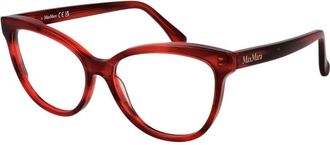 Max Mara Accessoires, Dames, Rood, ONE Size, Rode Cat Eye Optische Monturen