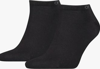 Calvin Klein Mens Calvin Klein 2 Pack Mens Ankle Trainer Socks Black - Size: 9/10/10.5/9.5/11