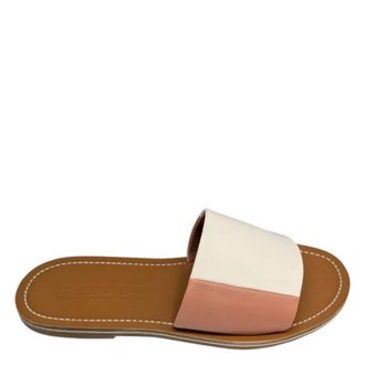Bally Bianka Leather Flat Sandals, Brand Size 37 ( US Size 6.5 )