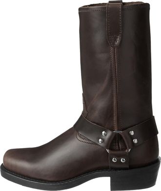 Generic o Mens Boots Zip up Mens European and American Winter and Autumn Western Wooden Sole Mens Boots (Coffee, 10.5)