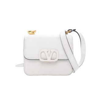 Valentino Tweedehands leren handtassen - Dames - Vintage Schoudertas - Wit - ONE Size - Leer - Vintage