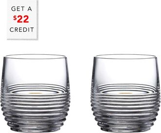 Waterford Set Of 2 Mixology Circon Tumblers With $22 Credit
