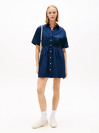 Tommy Hilfiger Stripe Relaxed Poplin Mini Shirt Dress