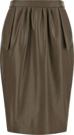 Stella McCartney Brown Polyester Midi Womens Skirt