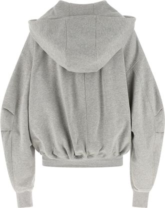 The Attico Womens Gray Cotton Sweatshirt Clothing