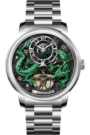 Invicta Objet D Art 70556 Herenhorloge - Automatisch Uurwerk - Roestvrij Staal met Groene Wijzerplaat - 46 mm