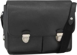 Louis Vuitton Pre-owned Cross Body Bags, female, Black, Size: ONE SIZE Pre-owned Taiga Leather Shoulder Bag