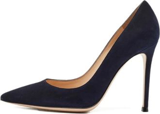 Gianvito Rossi Pumps a punta in pelle scamosciata - Blu
