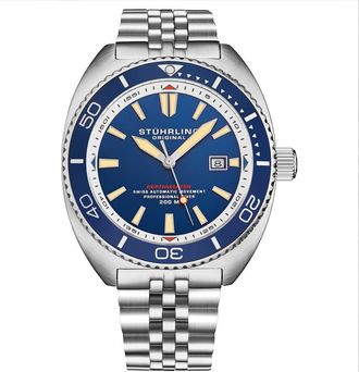 Stührling Depthmaster Automatic Blue Dial Mens Watch M18013