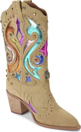 Kurt Geiger Kensington Cowboy Boot in Open Brown at Nordstrom, Size 8.5Us
