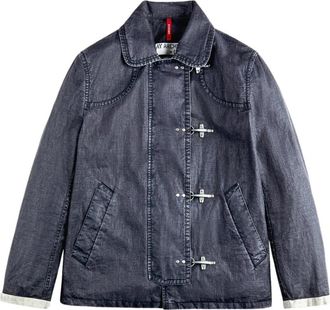 Fay Giubbotto 4 Ganci - Heren - Spijkerjassen - Blauw - L - Denim - Jassen