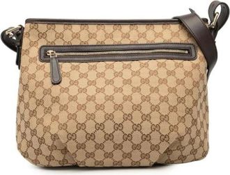 Gucci Pre-owned Cross Body Bags, female, Brown, Size: ONE SIZE Pre-owned Leather Cross Body Bag