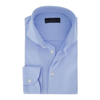 John Miller Heren, Overhemden, Blauw, Maat: 5XL Polyamide