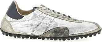 Maison Margiela Silver Lace Up Sneakers