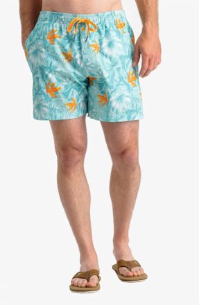 Southern Tide Montera Palm Swim Trunk In Baltic Teal