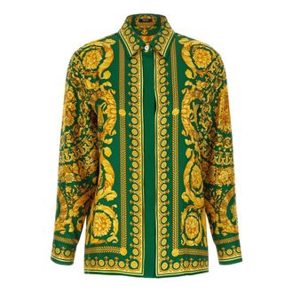 Versace Dames, Blouses & Shirts, Veelkleurig, Maat: XS Zijde